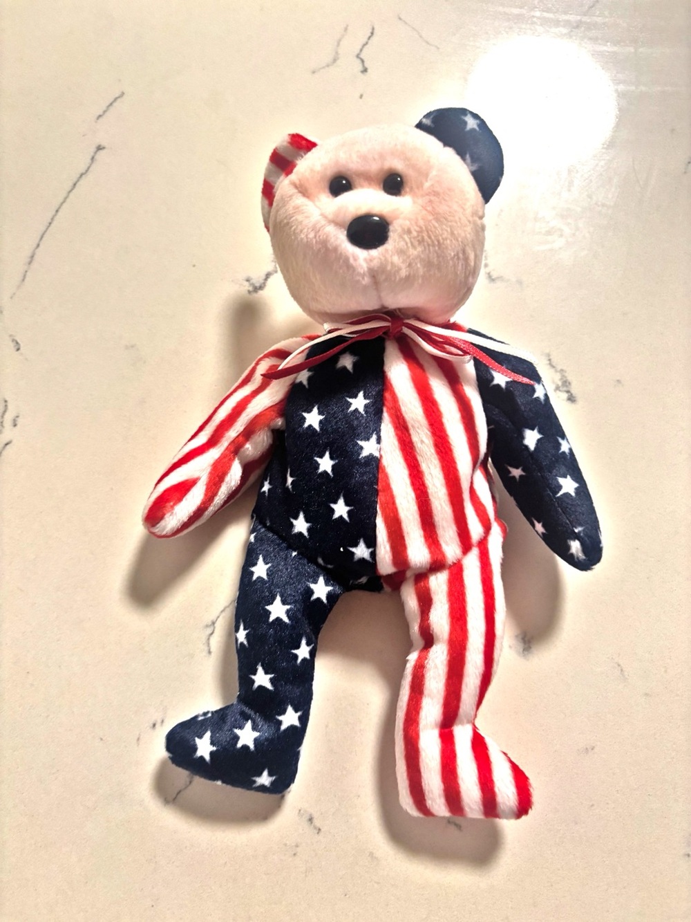 Ty Beanie Patriotic Plush Bear - "Spangle"